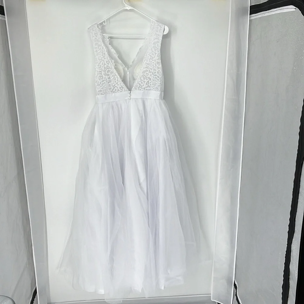 June bridals NWT white tulle dress - Picture 7 of 9